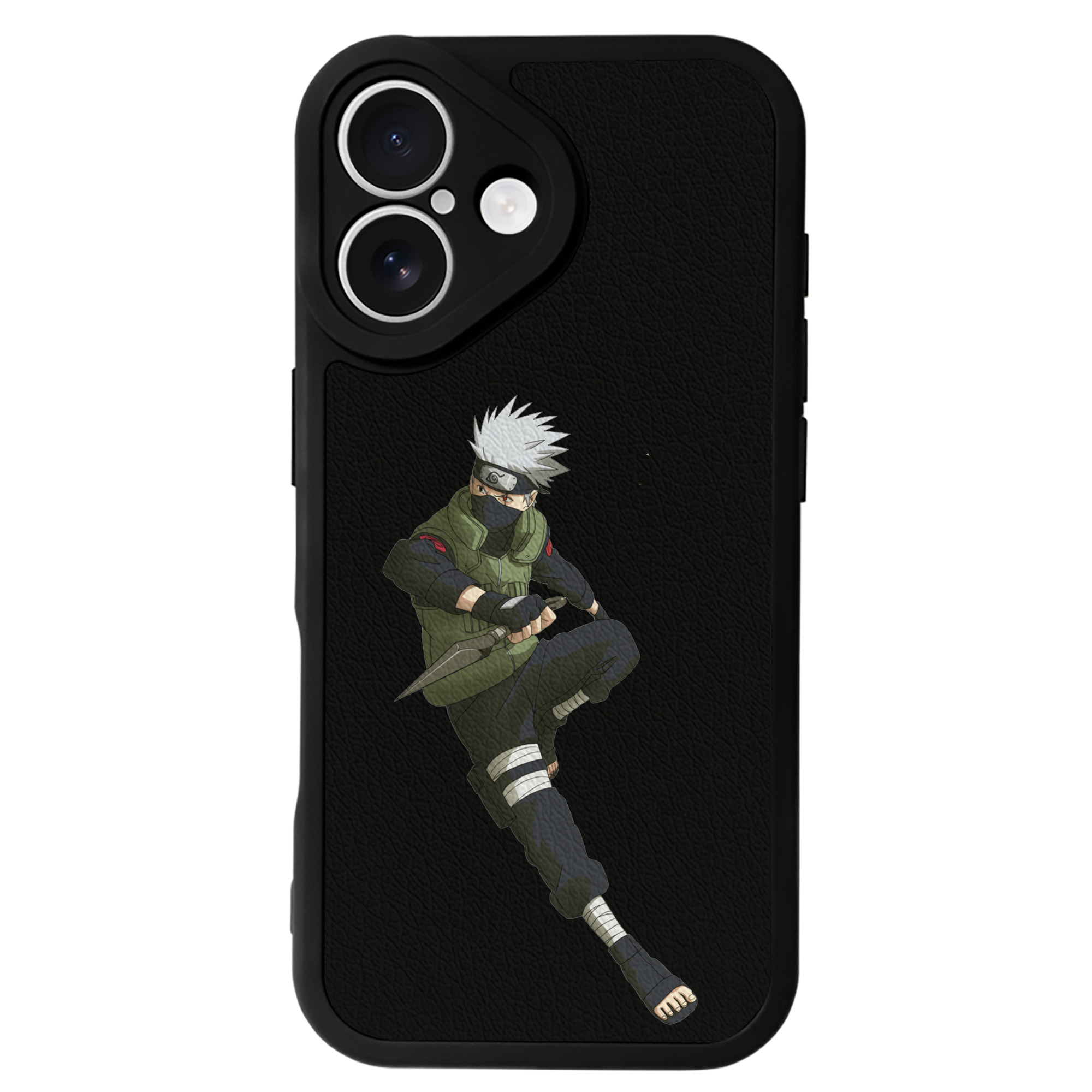 （画像用） NARUTO -ナルト- はたけ カカシ Hatake Kakashi 【iPhone 16シリーズ対応】シリコンスマホケース（レザー調） 材質：シリコン